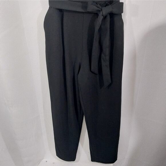NWOT! CALVIN KLEIN! BLACK 1 PC BELTED WAIST, PUFF SLEEVE JUMPSUIT, ONESIE! SZ 4 - Picture 4 of 12